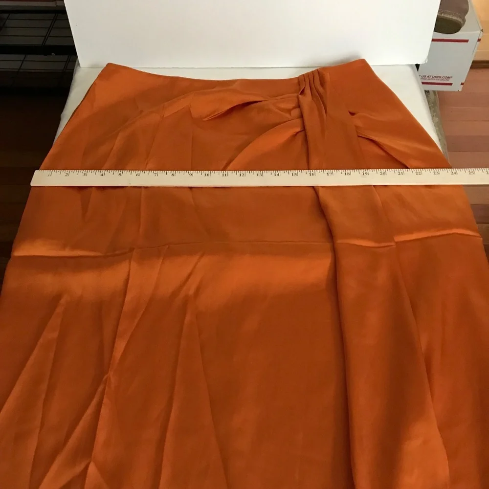 J. CREW Satin Sarong Skirt NWT Orange Spice Women’s Plus Size 16